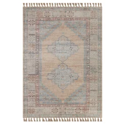 Flash Sale (E336) Honeybloom Vintage Medallion Fringe Outdoor Area Rug, 5 7
