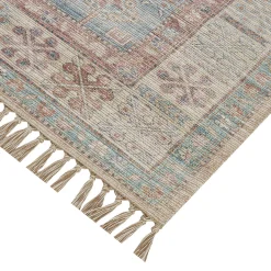 Flash Sale (E336) Honeybloom Vintage Medallion Fringe Outdoor Area Rug, 5 7