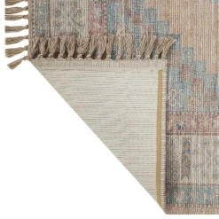 Flash Sale (E336) Honeybloom Vintage Medallion Fringe Outdoor Area Rug, 5 7