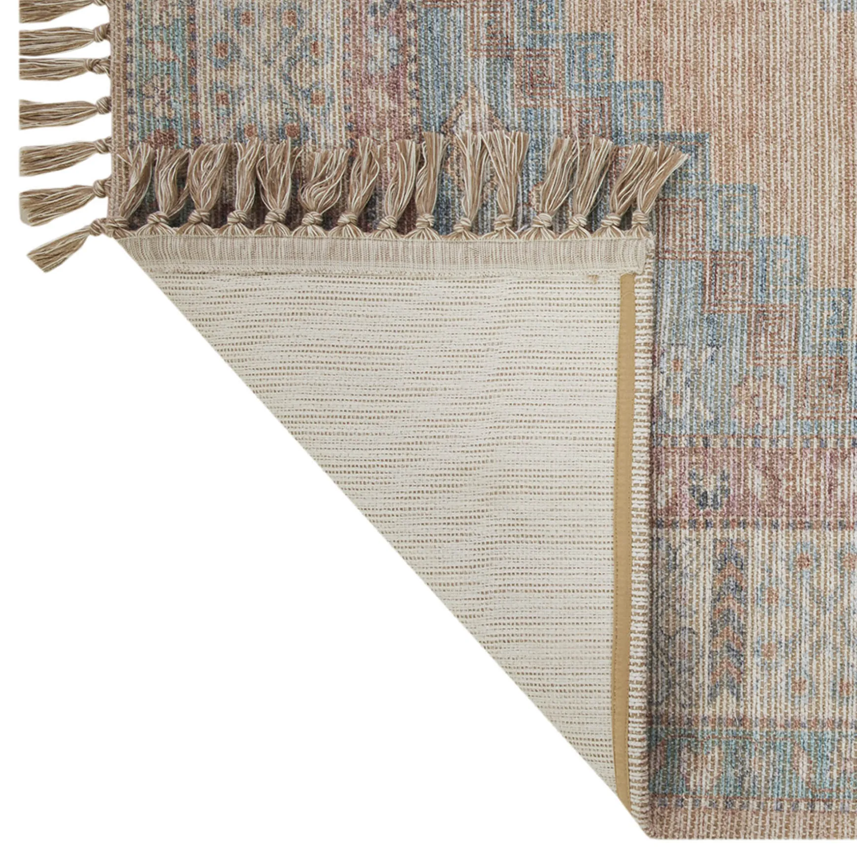 Flash Sale (E336) Honeybloom Vintage Medallion Fringe Outdoor Area Rug, 5 7