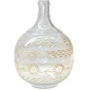 Flash Sale Gold Etched Clear Glass Vase, 16