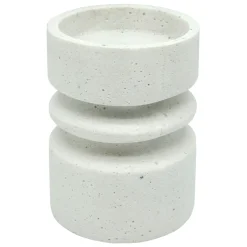 Flash Sale White Cement-Look Candle Holder, 5