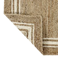Low Price Braided Border Natural & Ivory Jute Accent Rug, 27 45