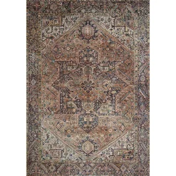 Low Price (D574) Freya Red Medallion Washable Area Rug, 5 7