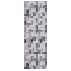 Low Price (D537) Nova Grey Printed Runner, 2 7