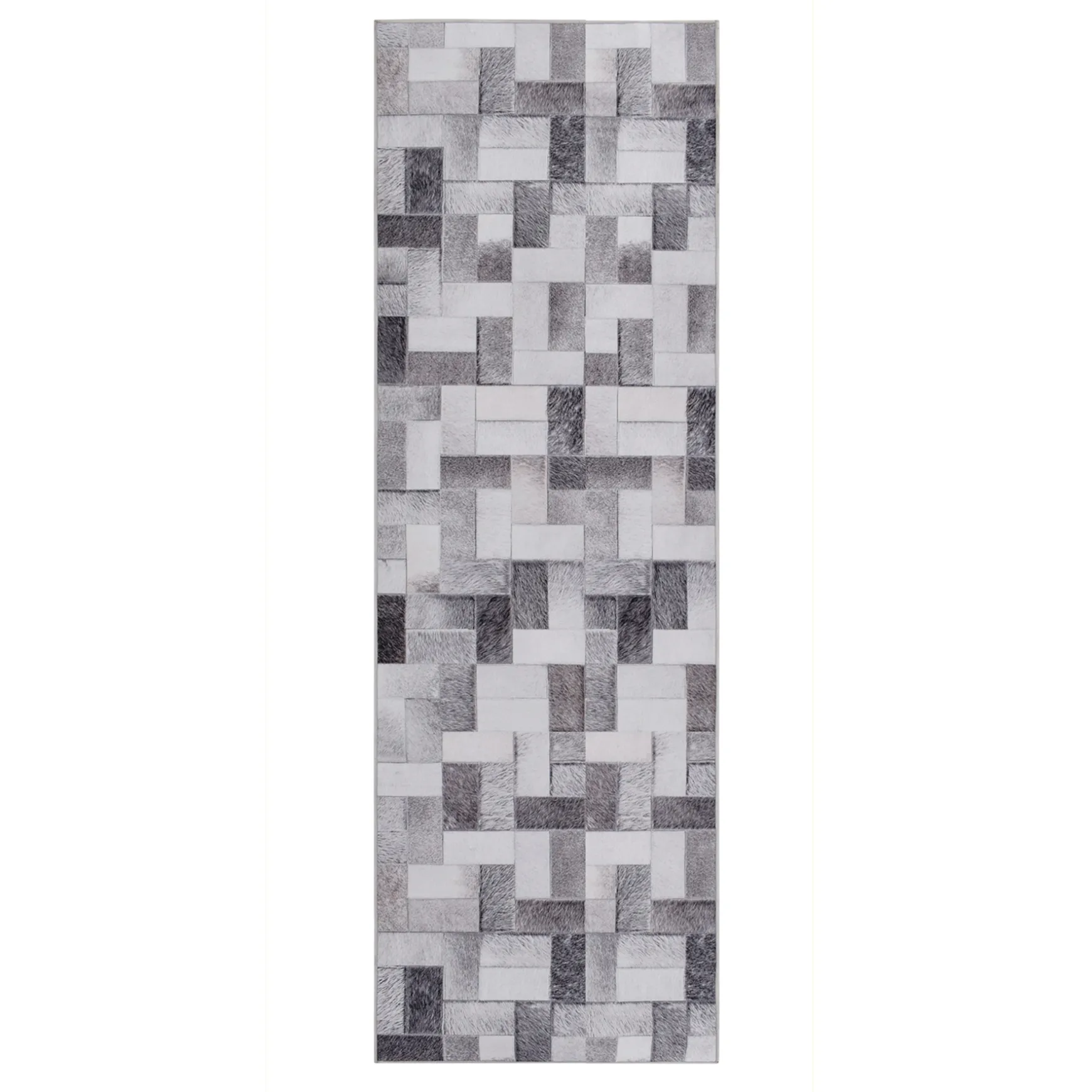 Low Price (D537) Nova Grey Printed Runner, 2 7