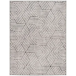 Low Price (D584) Venus Grey Geometric Accent Rug, 2 4