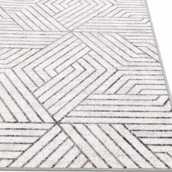 Low Price (D584) Venus Grey Geometric Accent Rug, 2 4