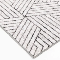 Low Price (D584) Venus Grey Geometric Accent Rug, 2 4