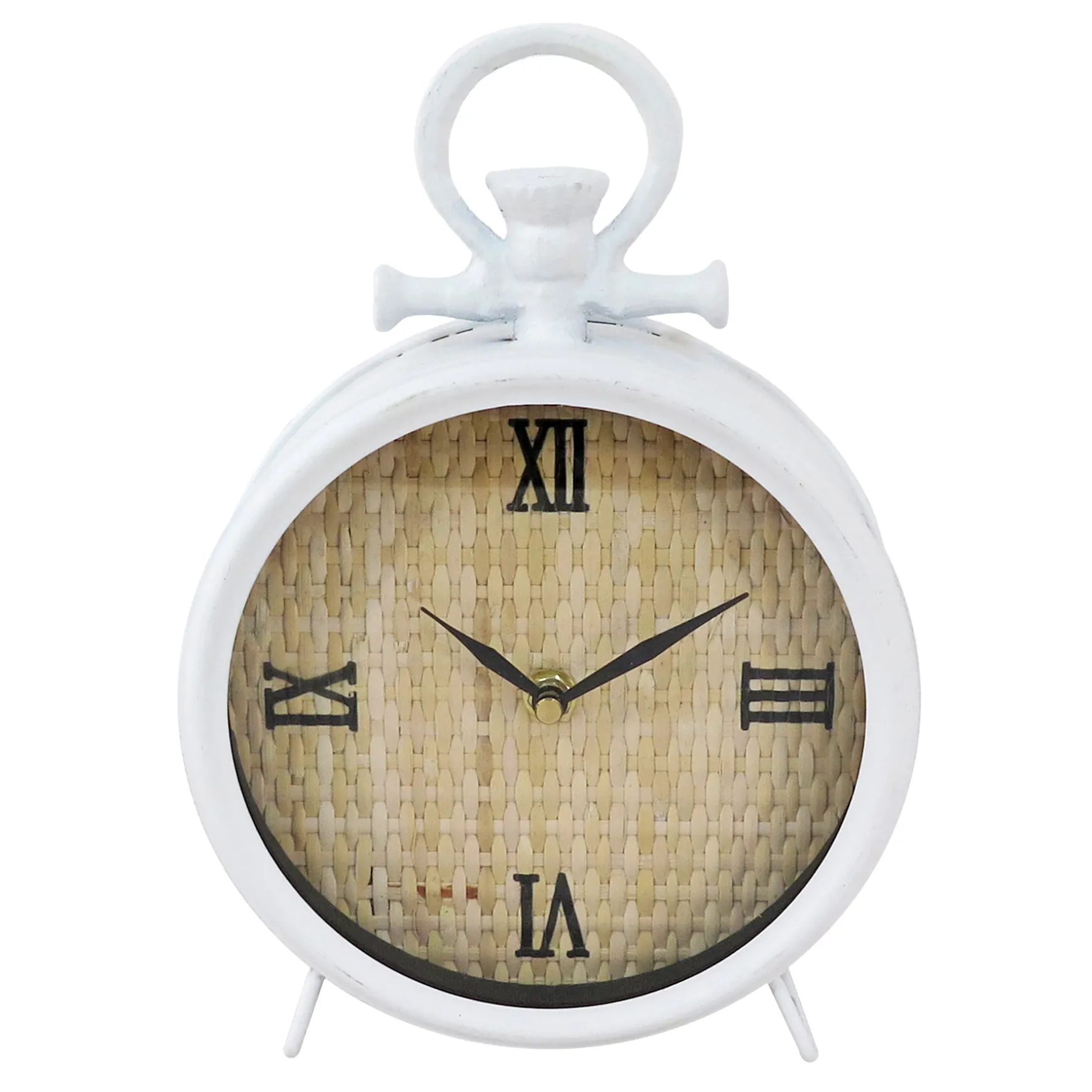 Low Price Grace Mitchell White Metal Table Clock, 10