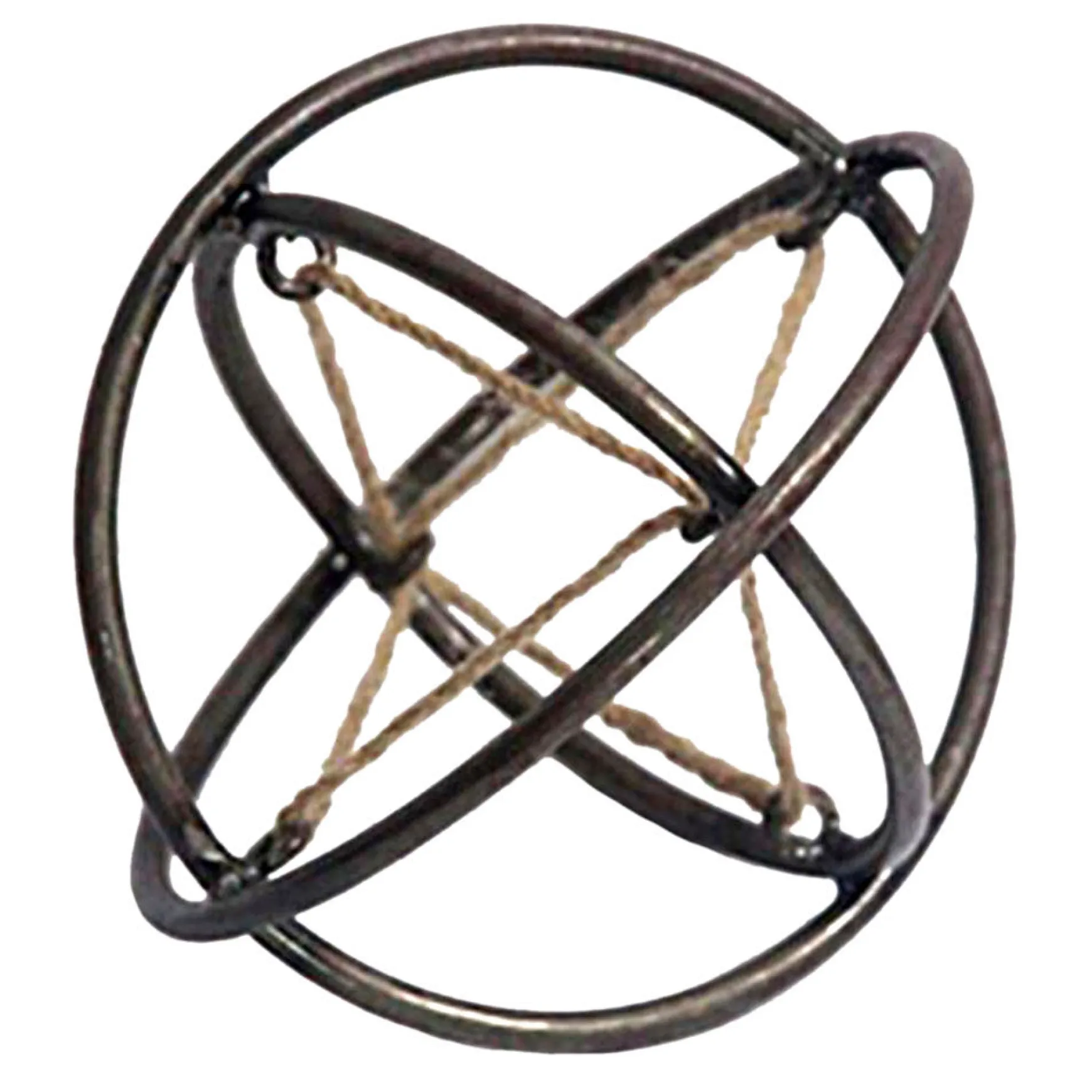 Low Price Metal Rustic Cutout Jute Ball, 6