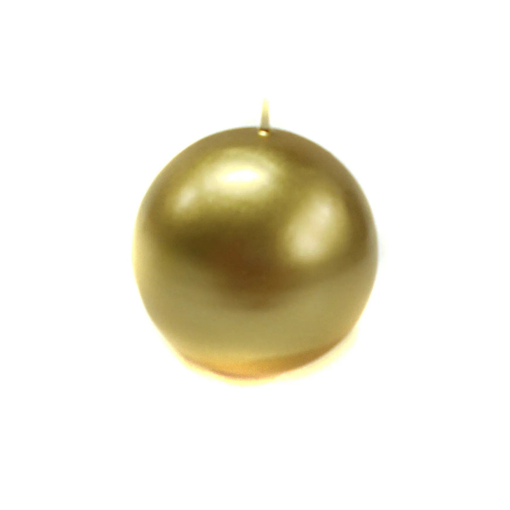 Low Price Metallic Gold Unscented Sphere Candle, 3