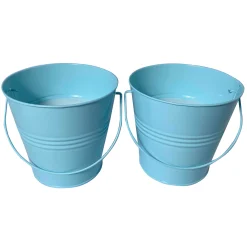 Low Price 2-Pack Light Blue Paint Bucket Citronella Candles, 8Oz