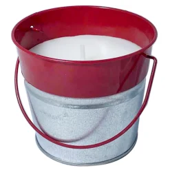 Low Price 3-Pack Red, White & Blue Galvanized Bucket Citronella Candles, 7Oz