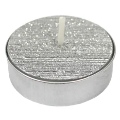 Low Price 9-Pack Silver Glittered Unscented Tealights