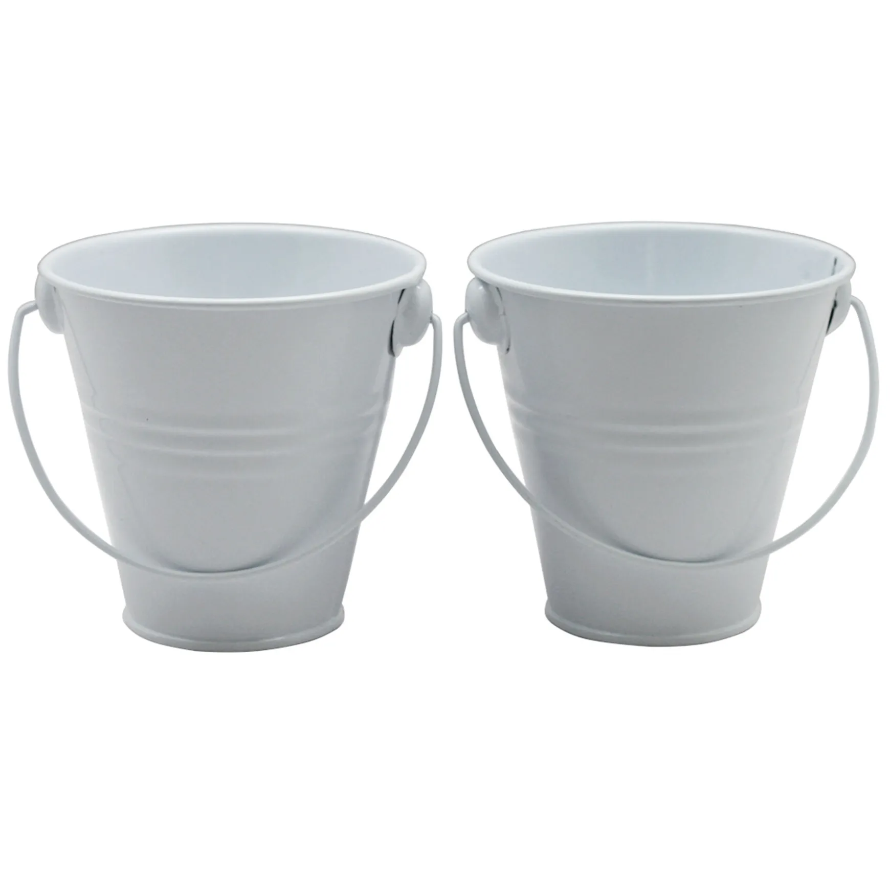 Low Price 2-Pack White Citronella Painted Bucket Candles, Small