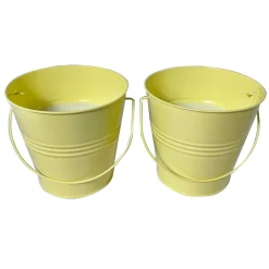 Low Price 2-Pack Yellow Paint Bucket Citronella Candles, 8Oz