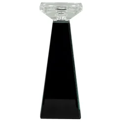 Original Black Glass Candle Holder, 10
