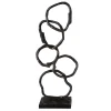 Original Black Metal Organic Rings Sculpture, 19