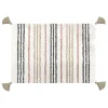 Original Canyon Stripe Bath Rug Tassles Multicolor