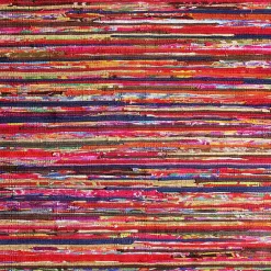 Original (D410) Polar Chindi Fleece Multicolor Area Rug, 7 10