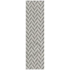 Original (D460) Salazar Herringbone Grey Tufted Runner With Non-Slip Back, 2 7