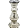 Original Distressed Mercury Glass Pillar Candle Holder, 12