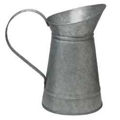 Original Galvanized Metal Vase, 8.5