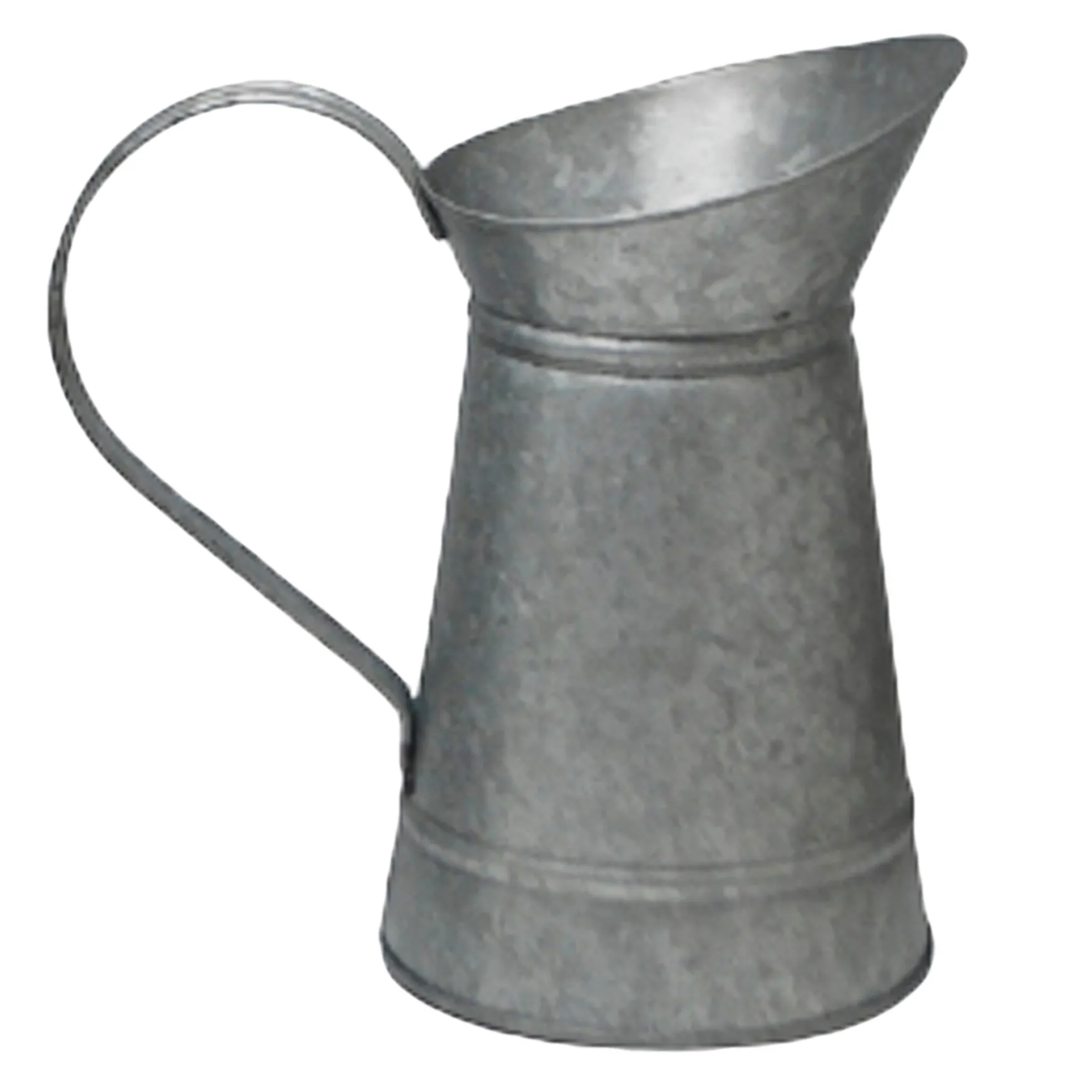 Original Galvanized Metal Vase, 8.5