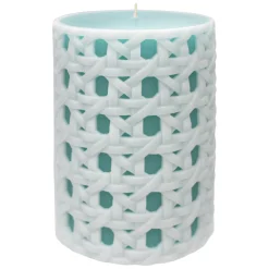 Original Grace Mitchell Green Basket Pillar Candle, 6