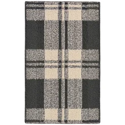 Original Grey & Ivory Plaid Kitchen Mat, 2 3