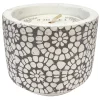 Original Grey Floral Patterned Cement Citronella Candle