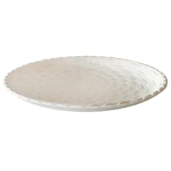 Original Honeybloom White Woven Decorative Platter, 12