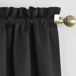 Original Madison Black Pole Top Room Darkening Curtain Panel, 95