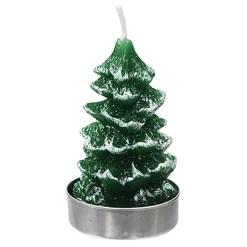 Original 4-Pack Green Tree Tealight Candles, 2.8