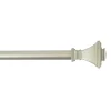 Original Square 36 -72 Adjustable 1/2 Diameter Curtain Rod, Nickel Finish