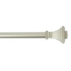 Original Square 36 -72 Adjustable 1/2 Diameter Curtain Rod, Nickel Finish