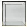 Original Square Gold-Metal Frame Glass Box, 7