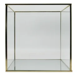 Original Square Gold-Metal Frame Glass Box, 7