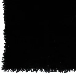 Outlet Sale Accent Solid Black Thick Pile Shag, 2 4