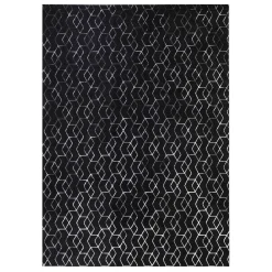 Outlet Sale (B713) Laila Ali Onyx Black Woven Area Rug, 8 10