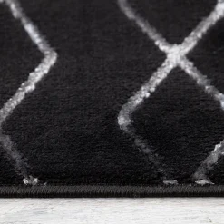 Outlet Sale (B713) Laila Ali Onyx Black Woven Area Rug, 8 10