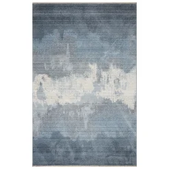 Outlet Sale (B763) Ty Pennington Cypress Blue Ombre Area Rug, 5 7