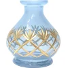 Outlet Sale Blue & Gold Etched Glass Bud Vase, 4
