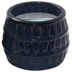 Outlet Sale Diamond Patterned Blue Glazed Citronella Candle