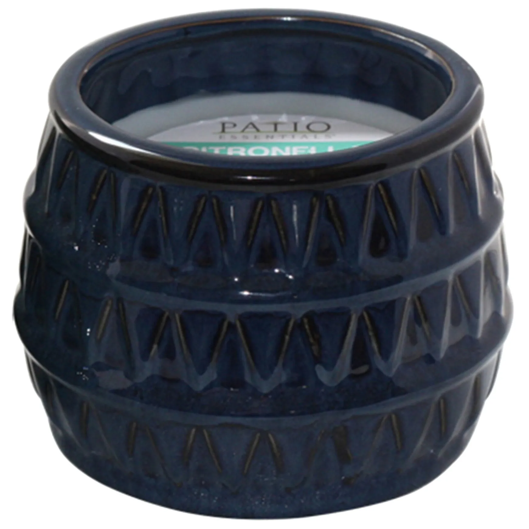 Outlet Sale Diamond Patterned Blue Glazed Citronella Candle
