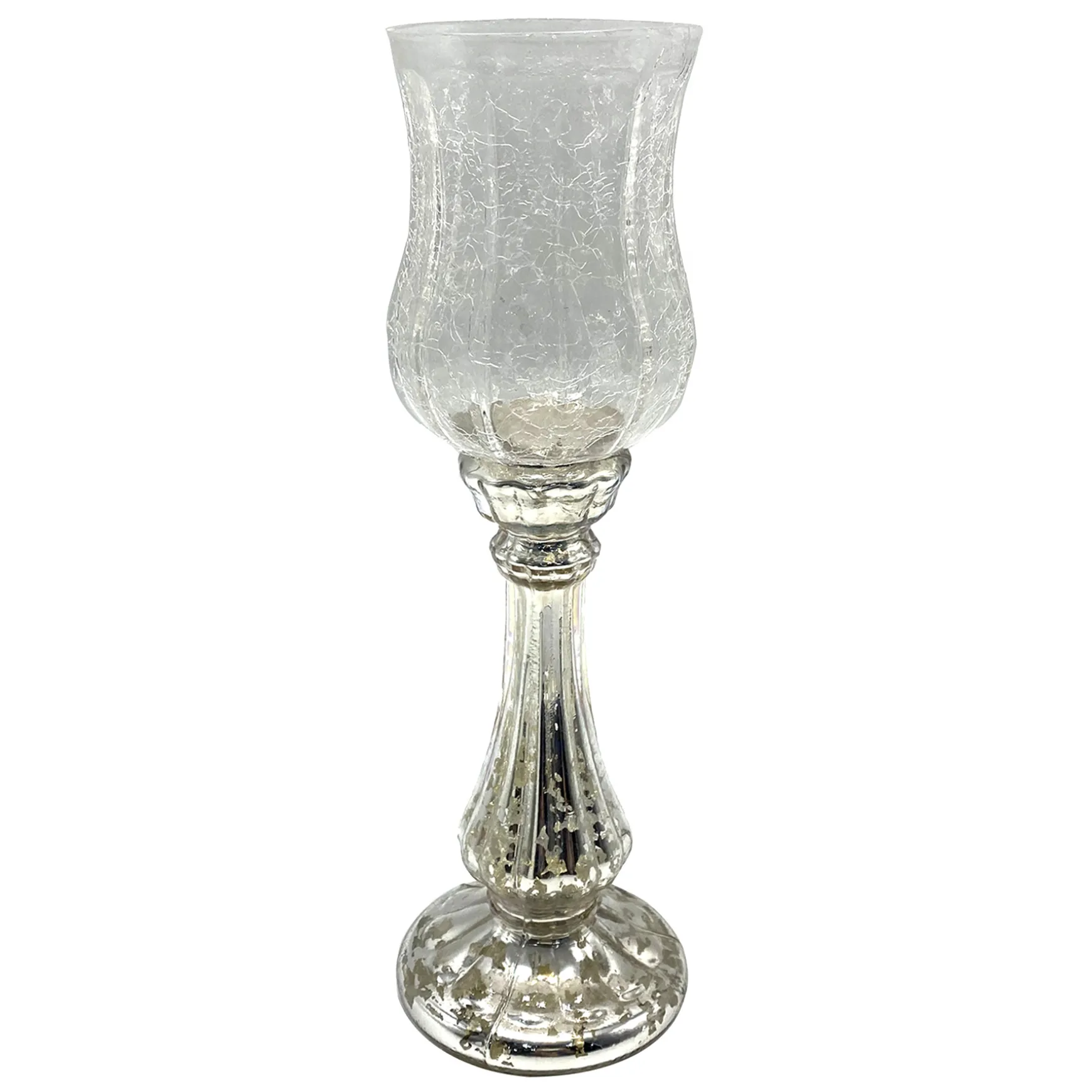 Outlet Sale Mercury Glass Hurricane Candle Holder, 13