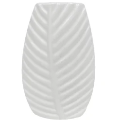 Outlet Sale White Palm Ceramic Vase, 9