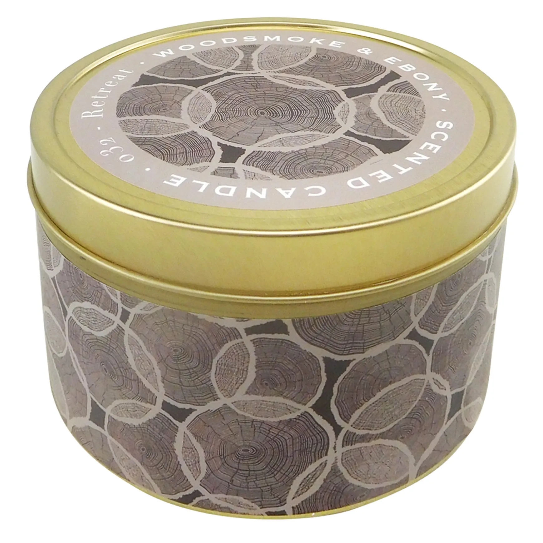 Outlet Sale Wood Smoke & Ebony Scented Tin Jar Candle, 9Oz