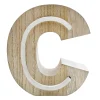 Premium 6 Led Wooden Letter, C